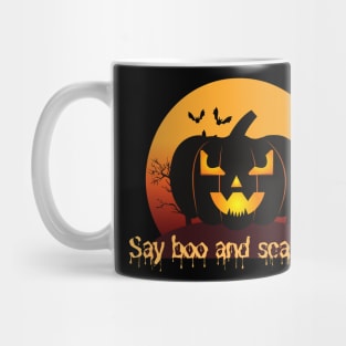 Say boo and scary on Mug